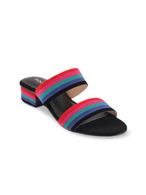 

Mochi Women Multicoloured Striped Heels, Multi