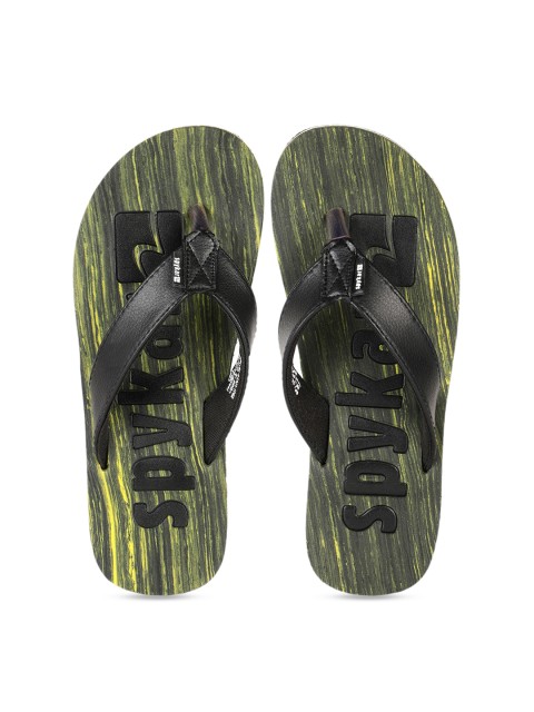 

SPYKAR Men Black Printed Thong Flip-Flops