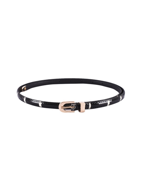 

BuckleUp Women Black Printed Belt