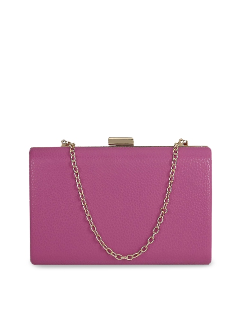

KLEIO Pink Solid Box Clutch