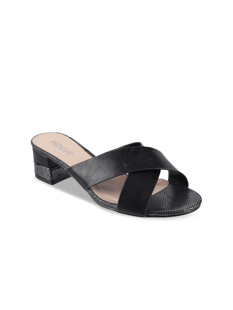 

Mochi Women Black Solid Heels