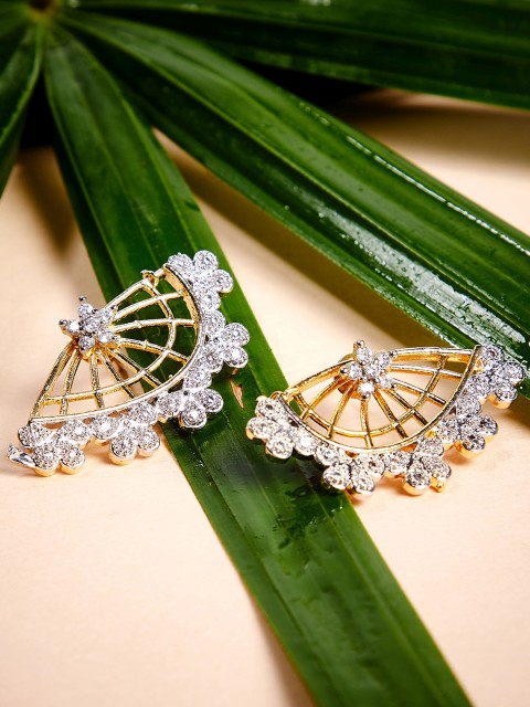 

ZeroKaata Gold-Toned Contemporary Studs