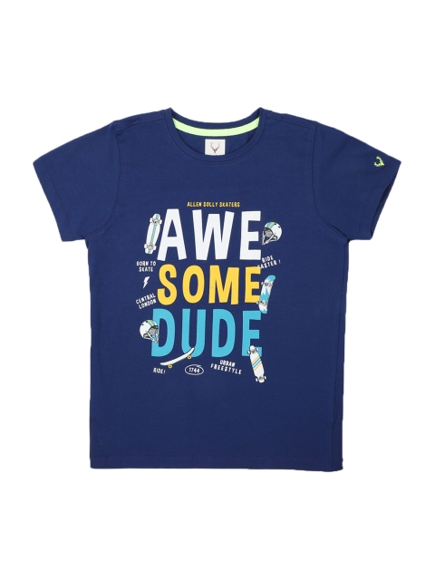 

Allen Solly Junior Boys Blue Printed Round Neck T-shirt