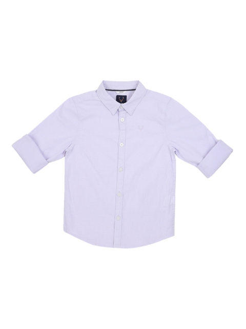 

Allen Solly Junior Boys Lavender Regular Fit Solid Casual Shirt
