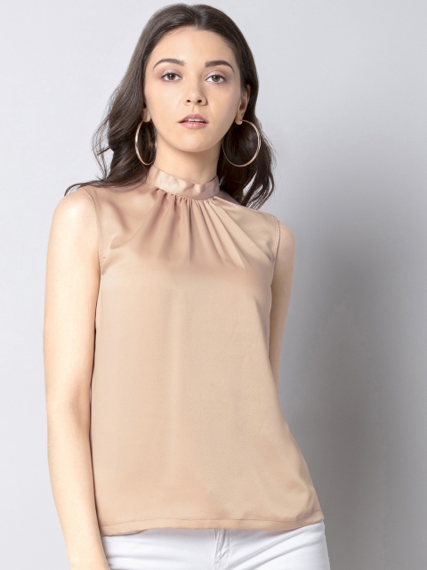 

FabAlley Women Beige Solid Top