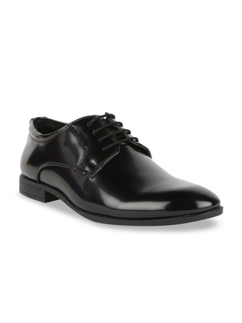 

Peter England Men Black Solid Formal Derbys