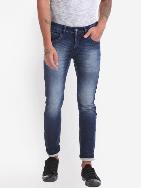 

RUF & TUF Men Blue Slim Fit Mid-Rise Clean Look Jeans