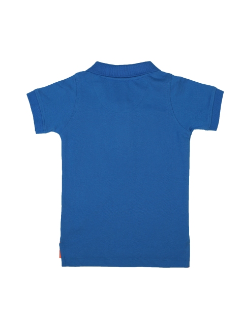 

Allen Solly Junior Boys Blue Solid Polo Collar T-shirt