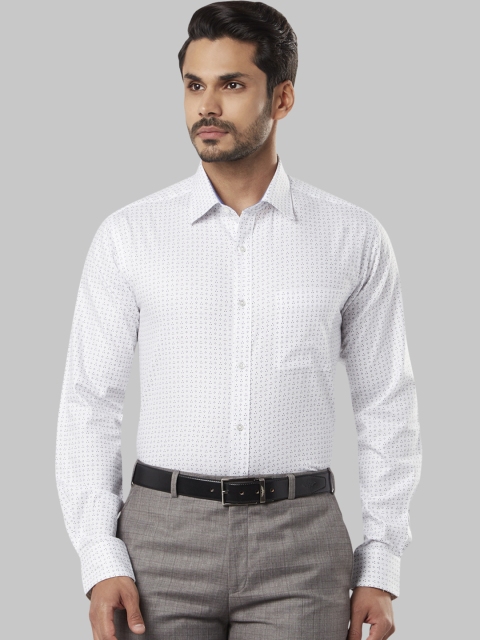 

Raymond Men White & Black Slim Fit Printed Formal Shirt