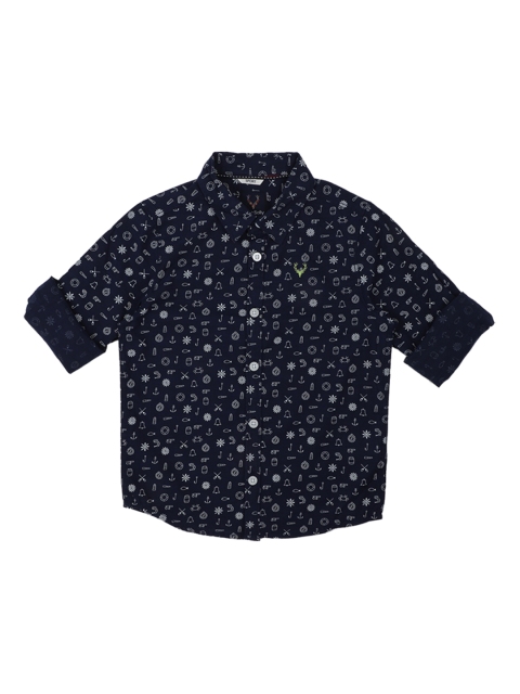 

Allen Solly Junior Boys Navy Blue Regular Fit Printed Casual Shirt