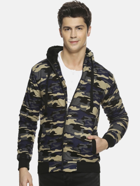 

Campus Sutra Men Brown Printed Bomber Jacket