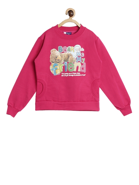 

SWEET ANGEL Kids Pink Printed Sweatshirt