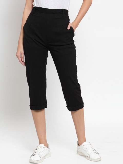 

Clora Creation Women Black Regular Fit Solid Regular Trousers