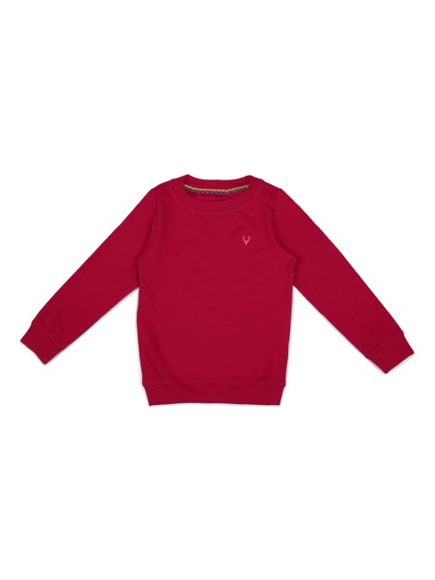 

Allen Solly Junior Boys Maroon Solid Sweatshirt