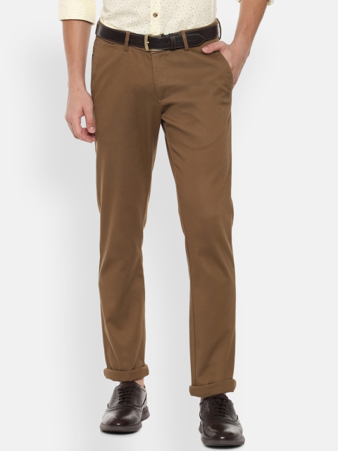 

Allen Solly Men Brown Slim Fit Solid Regular Trousers