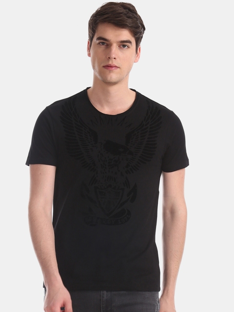 

Ed Hardy Men Black Printed Round Neck Pure Cotton T-shirt