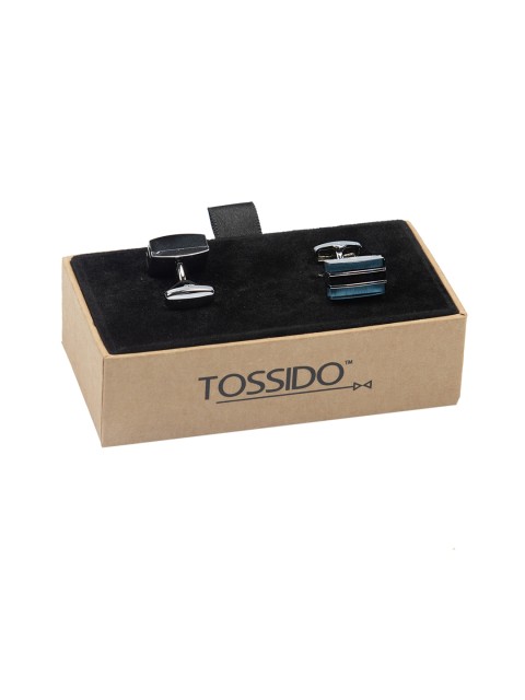 

Tossido Blue Geometric Cufflinks