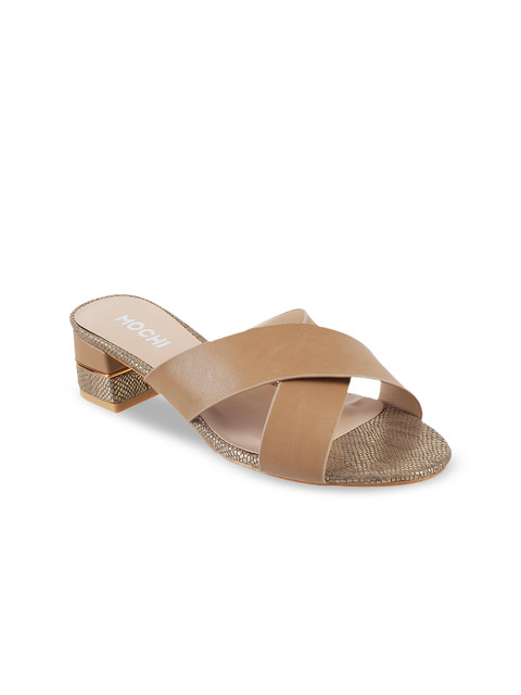 

Mochi Women Tan Solid Heels
