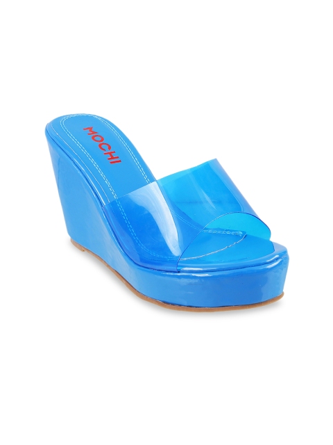

Mochi Women Blue Solid Sandals