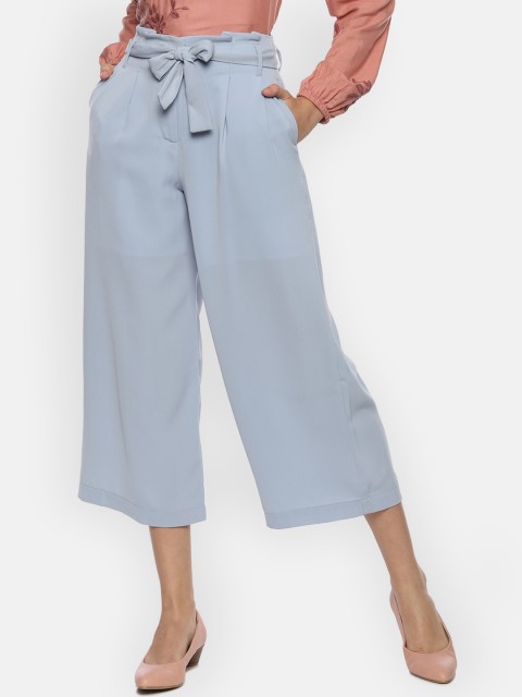 

Van Heusen Women Blue Regular Fit Solid Culottes