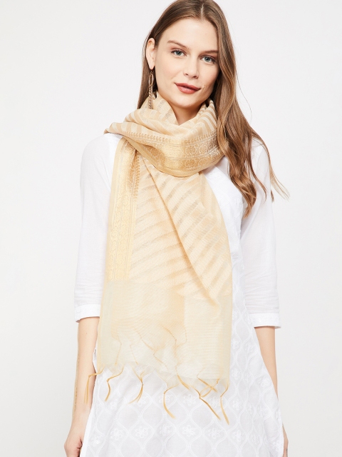 

Melange by Lifestyle Beige Woven Design Dupatta