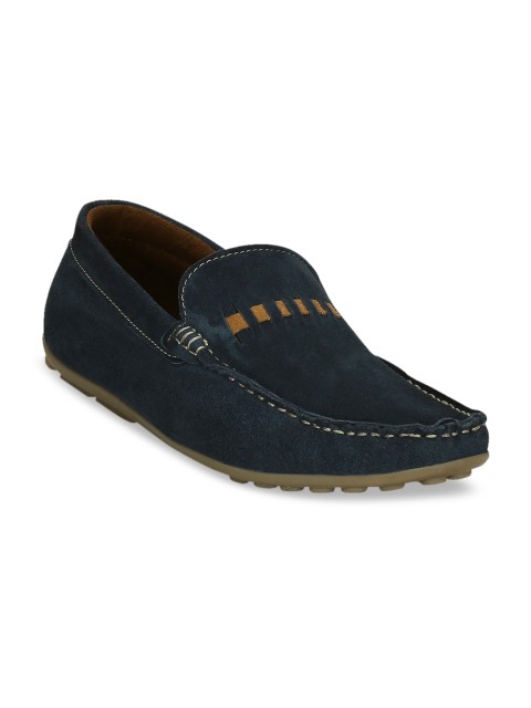 

Get Glamr Men Navy Blue Suede Loafers