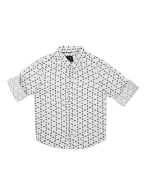 

Allen Solly Junior Boys White Regular Fit Printed Casual Shirt