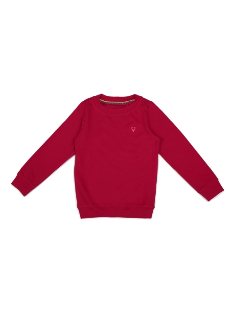 

Allen Solly Junior Boys Red Solid Sweatshirt