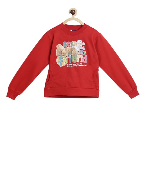 

SWEET ANGEL Kids Red Printed Sweatshirt