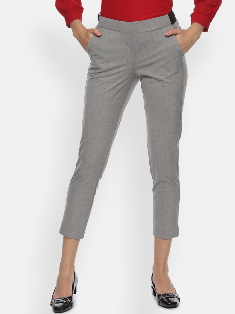 

Allen Solly Woman Women Grey Regular Fit Solid Formal Trousers