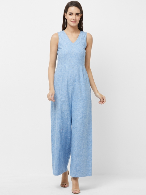 

Fusion Beats Blue Solid Jumpsuit