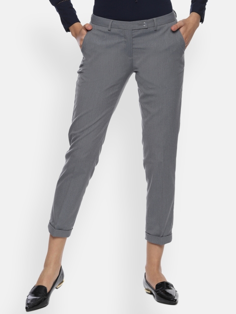 

Van Heusen Woman Grey Regular Fit Solid Formal Trousers