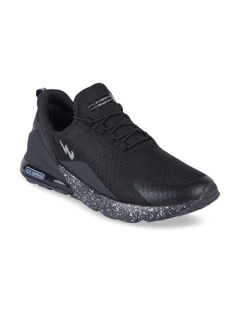 

Campus Men Black Mesh Running Shoes