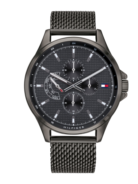 

Tommy Hilfiger Men Gunmetal-Toned Multifunction Analogue Watch TH1791613, Metallic