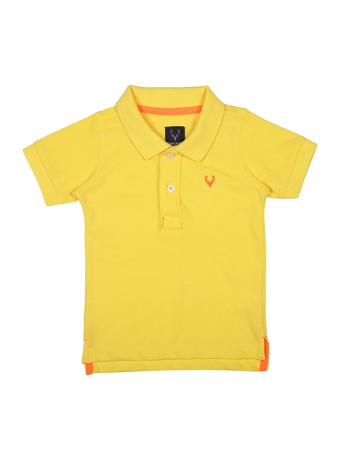 

Allen Solly Junior Boys Yellow Solid Polo Collar T-shirt