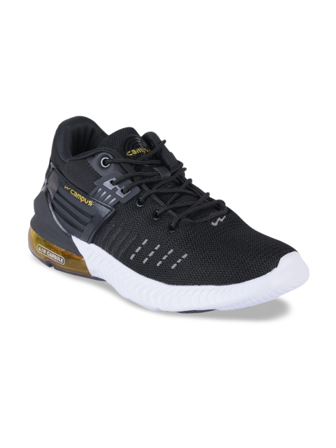 

Campus Men Black Mesh Running Shoes