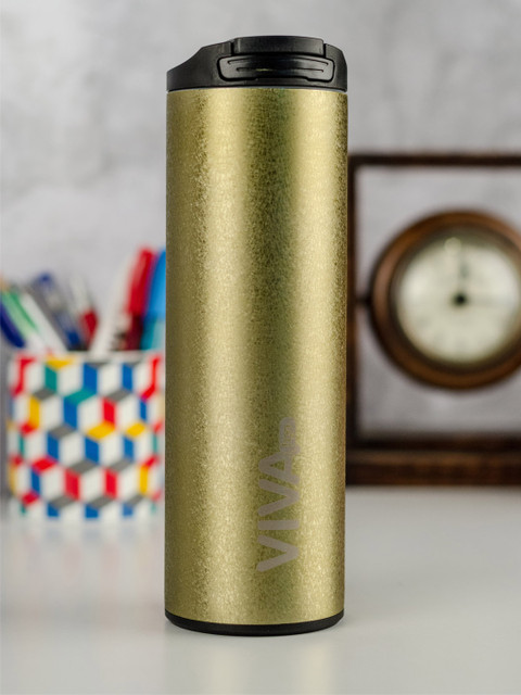 

VIVA h2o Gold-Toned Textured Stainless Steel Vaccum Insulated Water Bottle