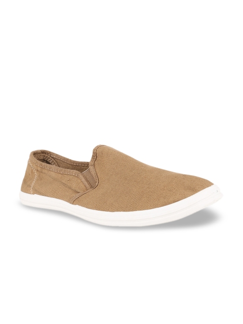 

Peter England Men Brown Solid Slip-On Sneakers