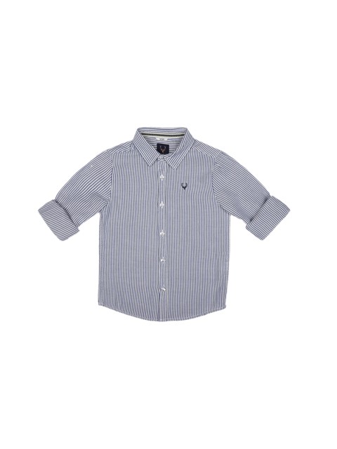 

Allen Solly Junior Boys Blue & White Regular Fit Striped Casual Shirt