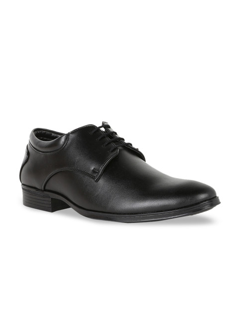 

Peter England Men Black Solid Formal Derbys