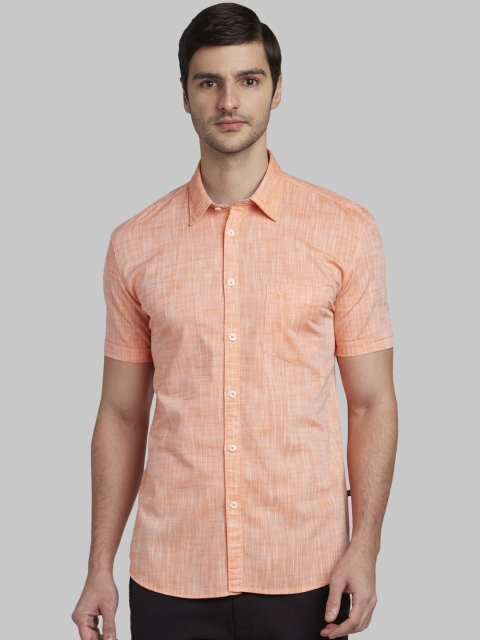 

Parx Men Orange Slim Fit Solid Casual Shirt