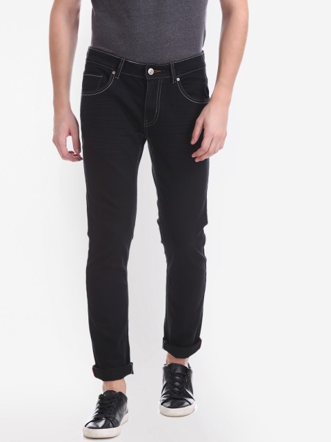 

RUF & TUF Men Black Slim Fit Mid-Rise Clean Look Jeans
