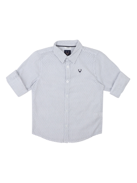 

Allen Solly Junior Boys White Regular Fit Printed Casual Shirt