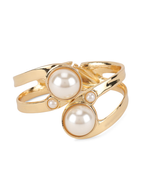 

ANIKAS CREATION Gold-Plated Pearl Studded Bracelet