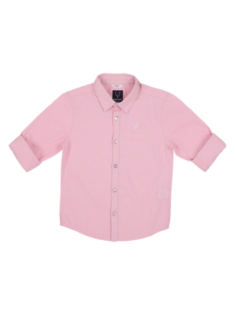

Allen Solly Junior Boys Pink Regular Fit Self Design Casual Shirt