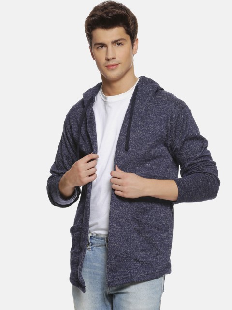 

Campus Sutra Men Purple Solid Open Front Shrug