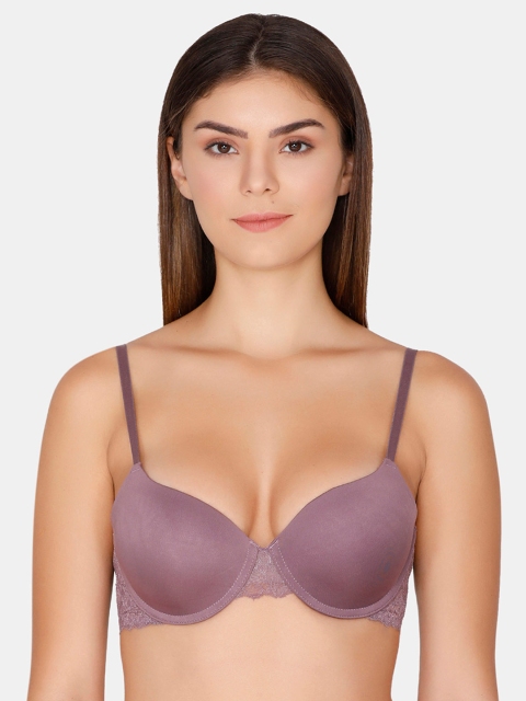 

Rosaline by Zivame Purple Solid Underwired Lightly Padded Push-Up Bra ZI103PFASHC