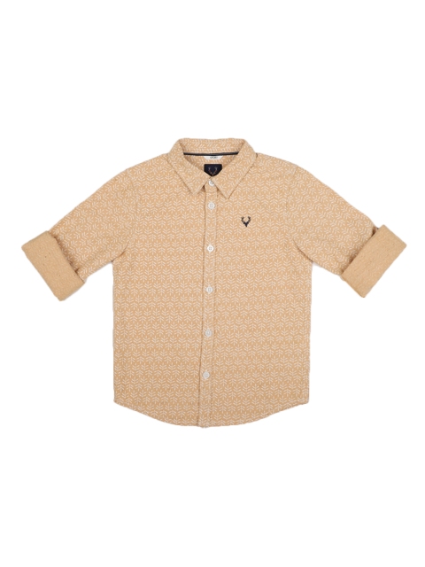 

Allen Solly Junior Boys Beige Regular Fit Printed Casual Shirt