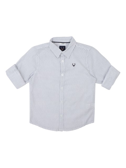 

Allen Solly Junior Boys White Regular Fit Printed Casual Shirt