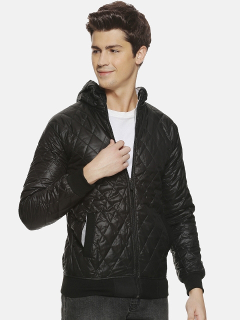

Campus Sutra Men Black Solid Bomber Jacket